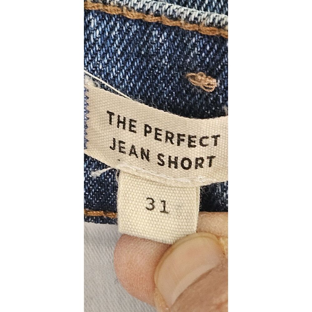 Madewell The Perfect Jean Denim Short Women SZ 31 Raw Hem inseam 3" blue - Picture 9 of 9